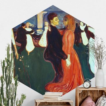 Papier peint hexagonal autocollant avec dessins - Edvard Munch - The Dance Of Life
