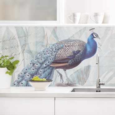 Revêtement mural cuisine - Shabby Chic Collage - Peacock