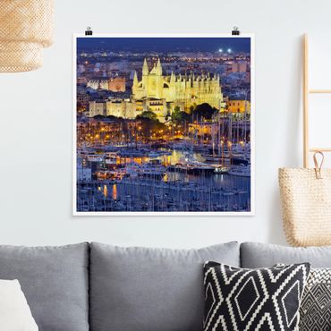Poster - Palma De Mallorca City Skyline And Harbor