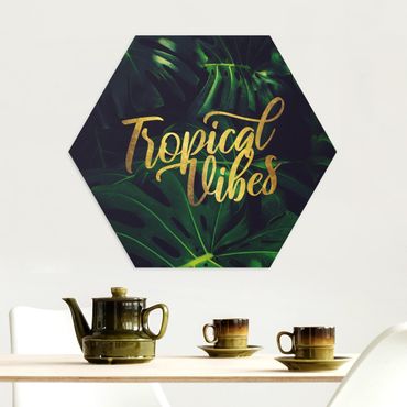Hexagone en alu Dibond - Jungle - Tropical Vibes