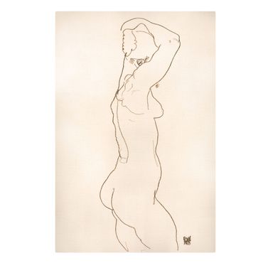 Impression sur toile - Egon Schiele - Nu féminin - Format portrait 2:3