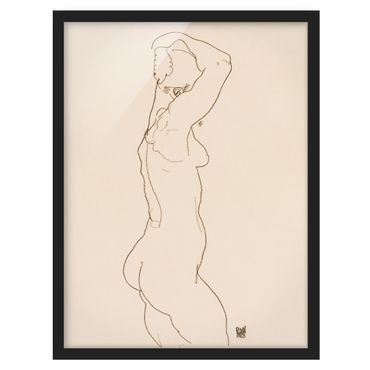 Poster encadré - Egon Schiele - Nu féminin