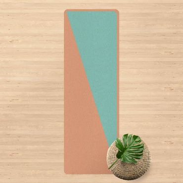 Tapis de yoga - Simple Triangle In Blue