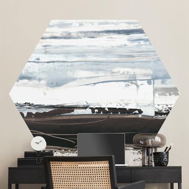 Papier peint hexagonal autocollant avec dessins - Icy Horizon II