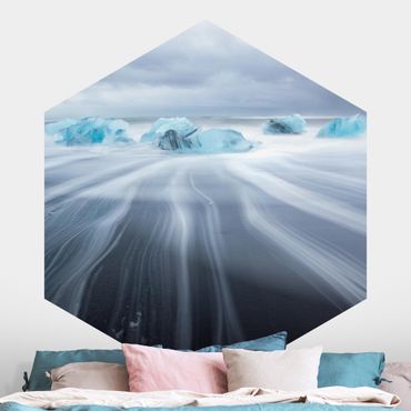 Papier peint hexagonal autocollant avec dessins - Frozen Landscape