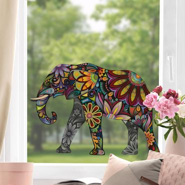 Sticker pour fenêtres - Elephant Pattern