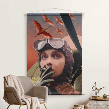 Tenture murale - Emel Tunaboylu - Vintage Female Pilot
