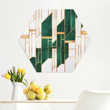 Hexagone en forex - Emerald And gold Geometry