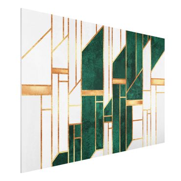 Impression sur forex - Emerald And gold Geometry  - Format paysage 3:2