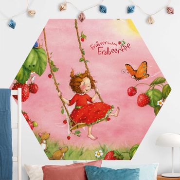 Papier peint hexagonal autocollant avec dessins - The Strawberry Fairy - Tree Swing