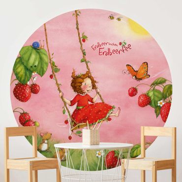Papier peint rond autocollant enfants - Little Strawberry Strawberry Fairy - Tree Swing