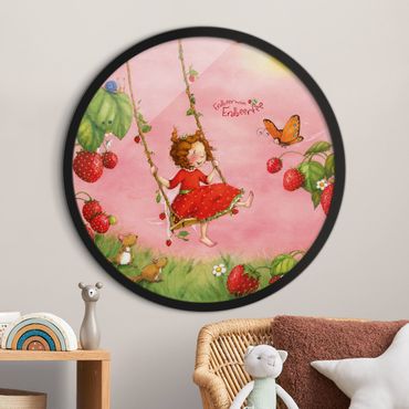 Tableau rond encadré - The Strawberry Fairy - Tree Swing