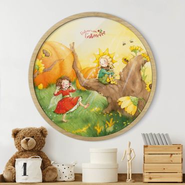 Tableau rond encadré - Little Strawberry Strawberry Fairy - A Sunny Day