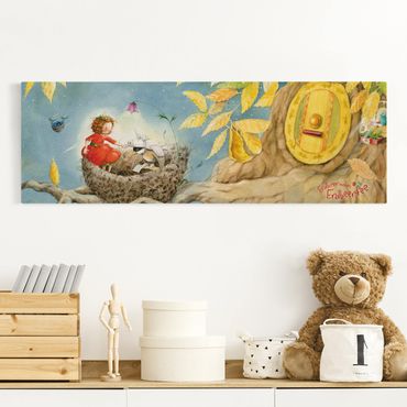 Tableau sur toile naturel - Little Strawberry Strawberry Fairy - Sparrow - Panorama 3:1