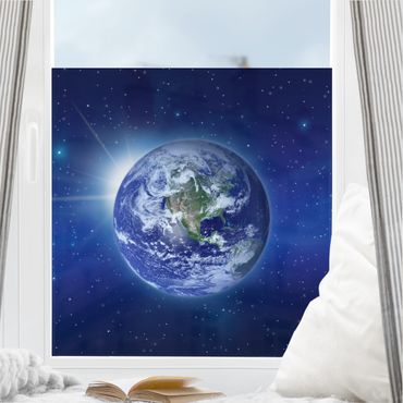 Décoration pour fenêtre - La Terre dans l'espace