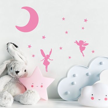 Sticker mural - Complementery Set Moon With Fairies