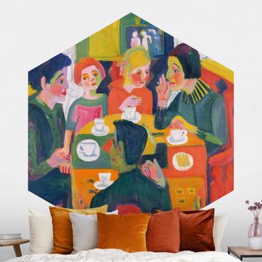 Papier peint hexagonal autocollant avec dessins - Ernst Ludwig Kirchner - Coffee Table
