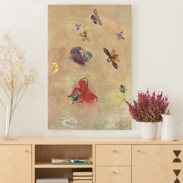 Tableau sur toile - Odilon Redon - Colourful Butterflies