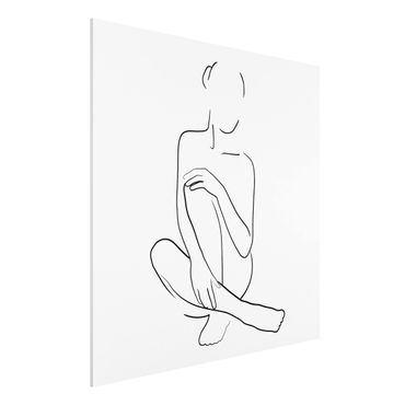 Impression sur forex - Line Art Woman Sitting Black And White