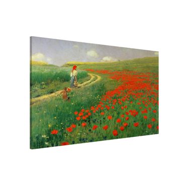 Tableau magnétique - Pál Szinyei-Merse - Summer Landscape With A Blossoming Poppy