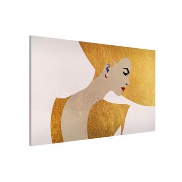 Tableau magnétique - Lady With Hat Golden
