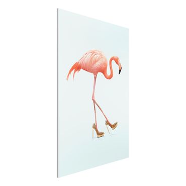 Impression sur aluminium - Flamingo With High Heels