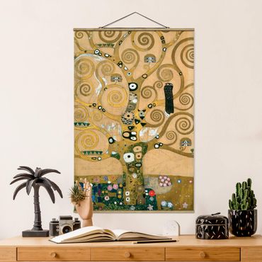Tableau en tissu avec porte-affiche - Gustav Klimt - The Tree of Life