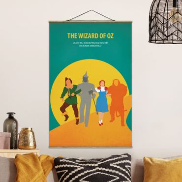 Tableau en tissu avec porte-affiche - Film Poster The Wizard Of Oz