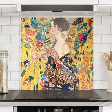 Fond de hotte - Gustav Klimt - Lady With Fan