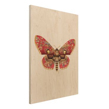 Impression sur bois - Vintage Moth