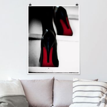 Poster noir et blanc - High Heels In Red