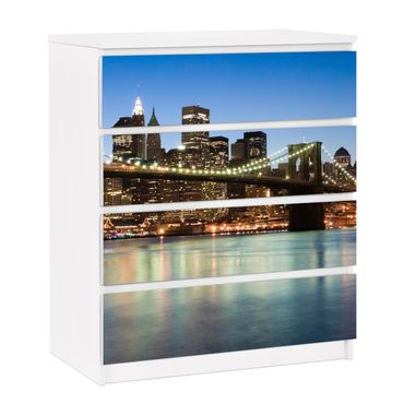Papier adhésif pour meuble IKEA - Malm commode 4x tiroirs - Brooklyn Bridge In New York