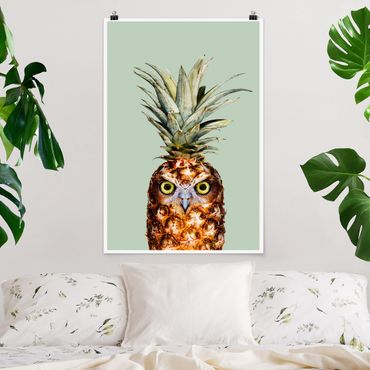 Poster animaux - Pineapple With Owl