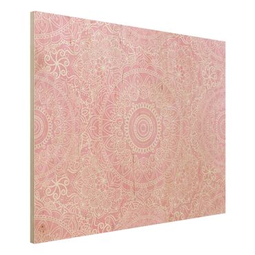 Impression sur bois - Pattern Mandala Light Pink