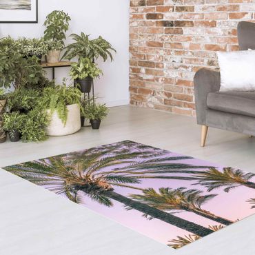 Vinyl Floor Mat - Palm Trees At Sunset - Portrait Format 2:3