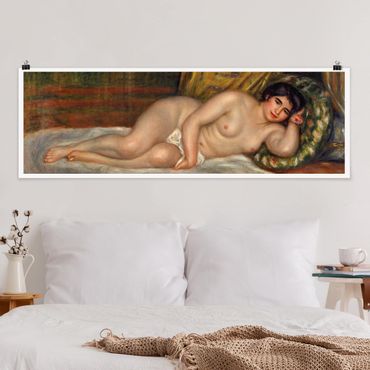 Poster panoramique reproduction - Auguste Renoir - Lying female Nude (Gabrielle)