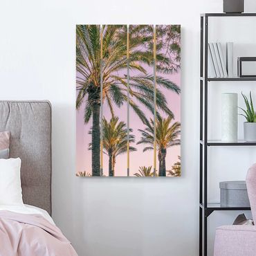 Impression sur bois - Palm Trees At Sunset