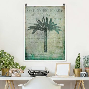 Poster - Vintage Collage - Antique Palme