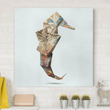Impression sur toile - Origami Seahorse