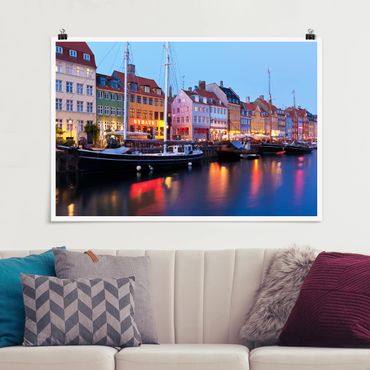 Poster - Copenhagen Harbor In The Evening