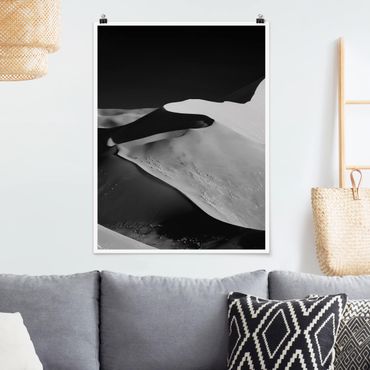 Poster noir et blanc - Desert - Abstract Dunes