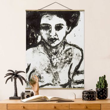Tableau en tissu avec porte-affiche - Ernst Ludwig Kirchner - Artist's Child