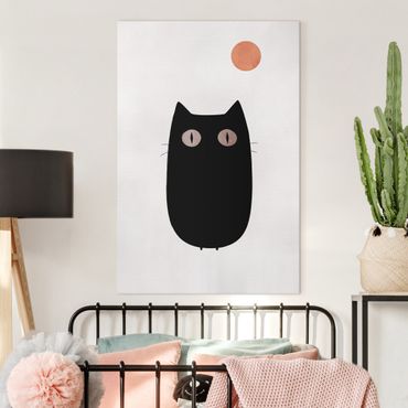Impression sur toile - Black Cat Illustration