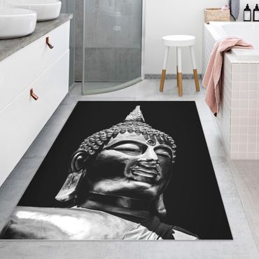 Vinyl Floor Mat - Buddha Statue Face - Portrait Format 3:4