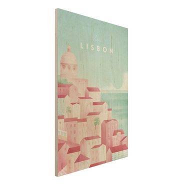 Impression sur bois - Travel Poster - Lisbon