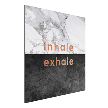Tableau sur aluminium - Inhale Exhale Copper And Marble