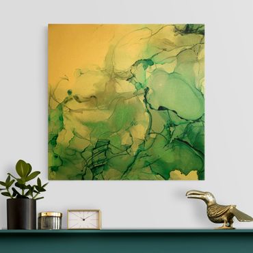 Tableau sur toile or - Emerald-Coloured Storm