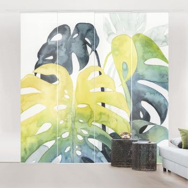 Set de panneaux coulissants - Tropical Foliage - Monstera