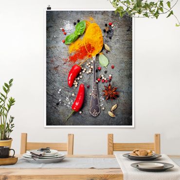 Poster cuisine - Spoon With Spices