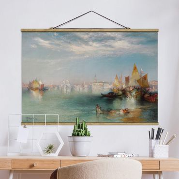 Tableau en tissu avec porte-affiche - Thomas Moran - Grand Canal, Venice
